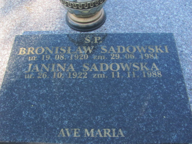 Eugeniusz Sadowski 1956 Gniezno Bierzglinek - Grobonet - Wyszukiwarka osób pochowanych