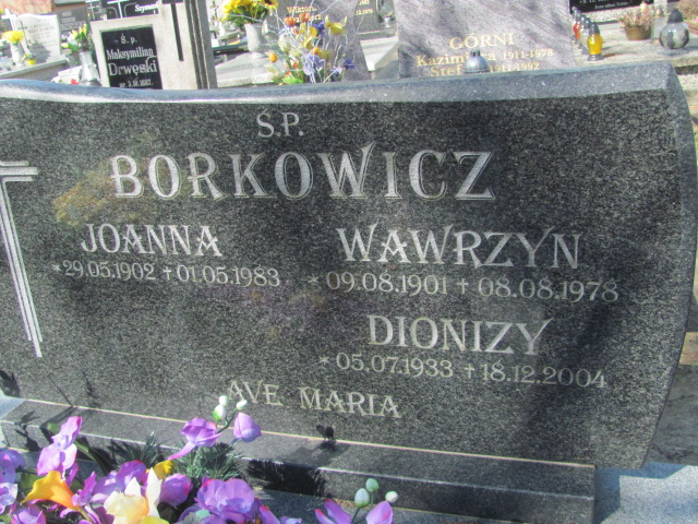 Zofia Borkowicz 1937 Gniezno Bierzglinek - Grobonet - Wyszukiwarka osób pochowanych