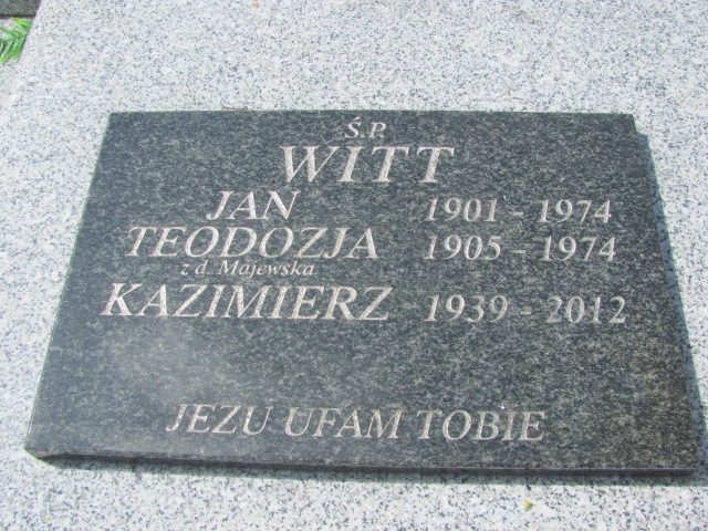 Jan Witt 1900 Gniezno Bierzglinek - Grobonet - Wyszukiwarka osób pochowanych