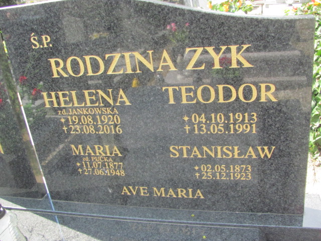 Maria Zyk 1877 Gniezno Bierzglinek - Grobonet - Wyszukiwarka osób pochowanych