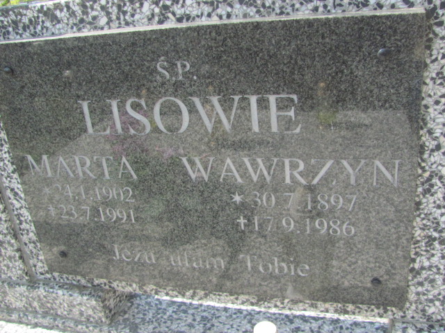 Grób Wawrzyn Lis