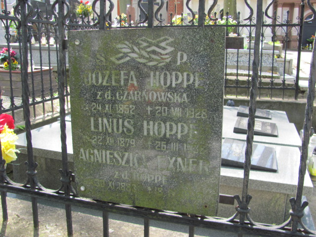 Józefa Hoppe 1852 Gniezno Bierzglinek - Grobonet - Wyszukiwarka osób pochowanych