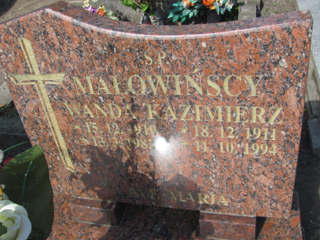 Wanda Małowińska 1910 Gniezno Bierzglinek - Grobonet - Wyszukiwarka osób pochowanych