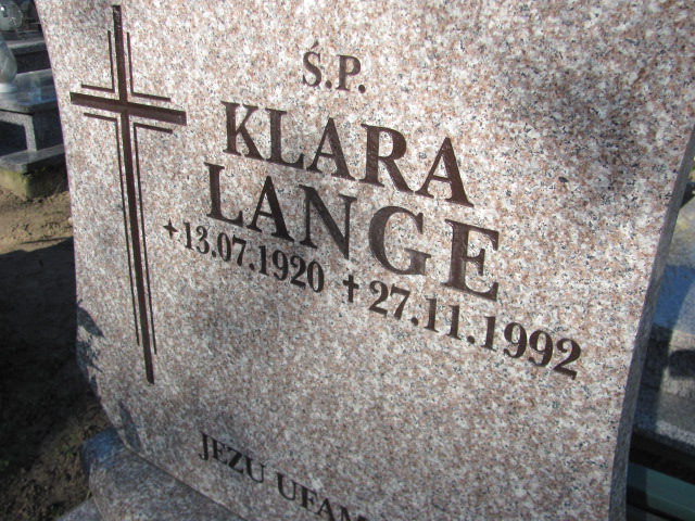 Klara Lange 1920 Gniezno Bierzglinek - Grobonet - Wyszukiwarka osób pochowanych