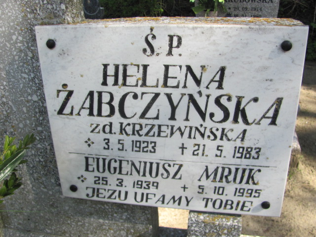 Helena Żabczyńska  1923 Gniezno Bierzglinek - Grobonet - Wyszukiwarka osób pochowanych