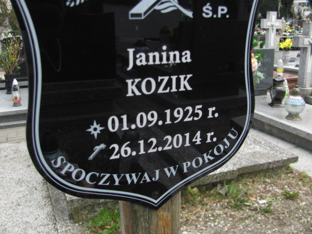 Janina Kozik 1925 Gniezno Bierzglinek - Grobonet - Wyszukiwarka osób pochowanych