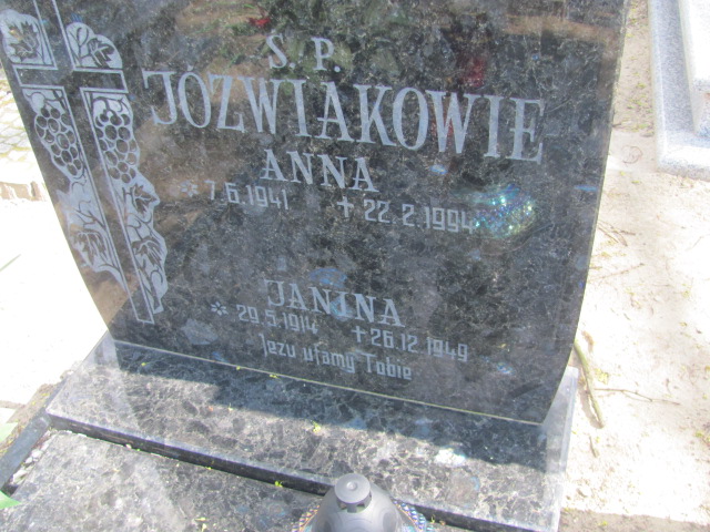 Janina Józwiak 1914 Gniezno Bierzglinek - Grobonet - Wyszukiwarka osób pochowanych