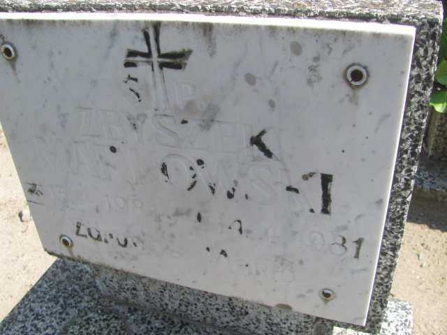 Zbyszek Markowski 1981 Gniezno Bierzglinek - Grobonet - Wyszukiwarka osób pochowanych