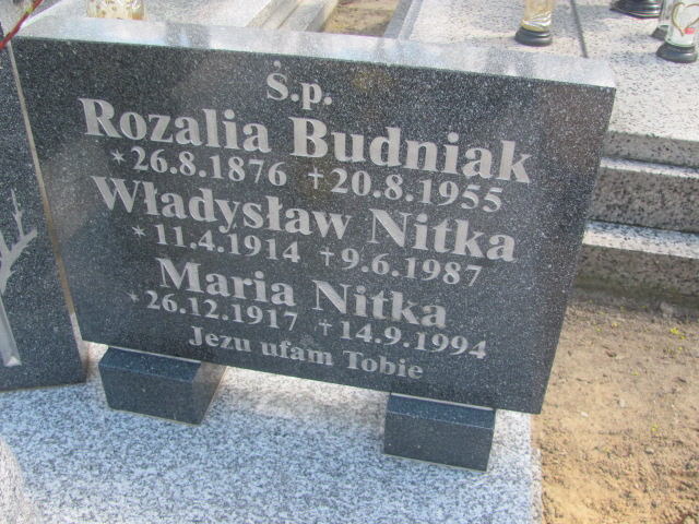 Maria Nitka 1917 Gniezno Bierzglinek - Grobonet - Wyszukiwarka osób pochowanych