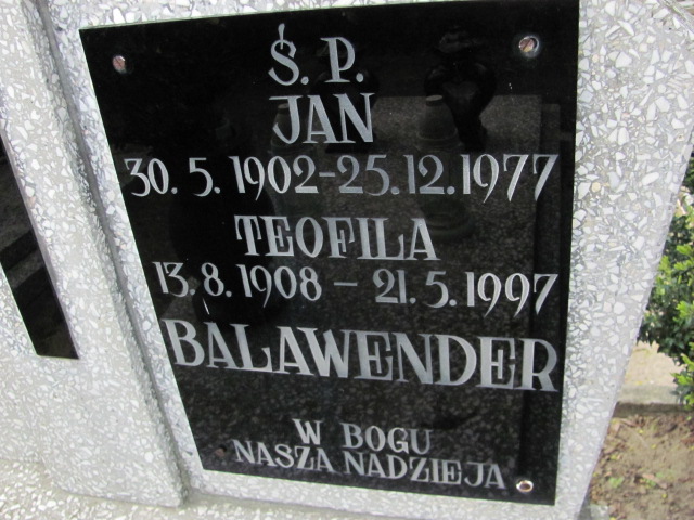 Teofila Balawender 1908 Gniezno Bierzglinek - Grobonet - Wyszukiwarka osób pochowanych