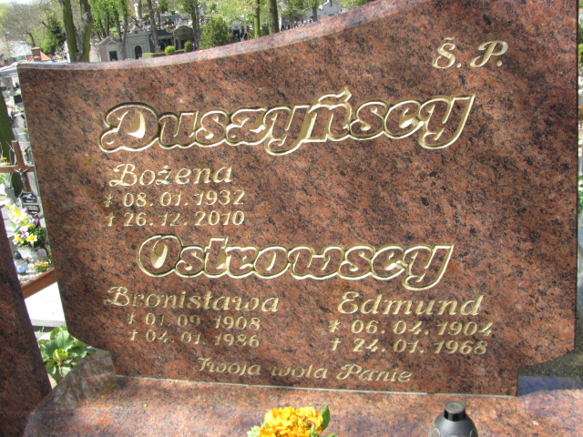 Bożena Duszyńska 1932 Gniezno Bierzglinek - Grobonet - Wyszukiwarka osób pochowanych