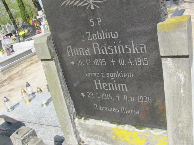 Anna Basińska 1895 Gniezno Bierzglinek - Grobonet - Wyszukiwarka osób pochowanych