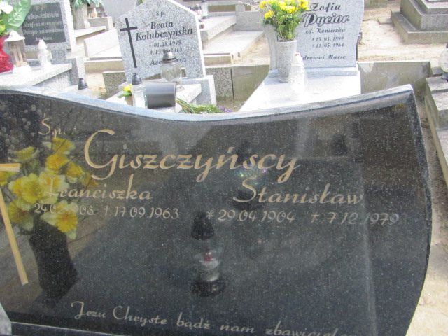 Grób Franciszka Giszczyńska