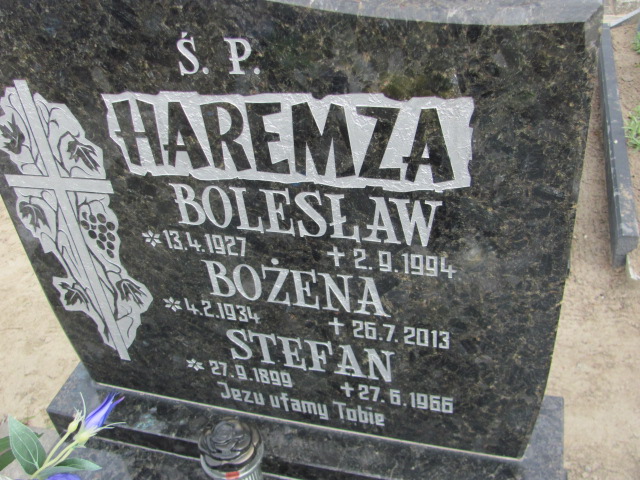 Bolesław Haremza 1927 Gniezno Bierzglinek - Grobonet - Wyszukiwarka osób pochowanych