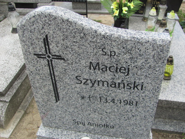 Maciej Szymański 1981 Gniezno Bierzglinek - Grobonet - Wyszukiwarka osób pochowanych