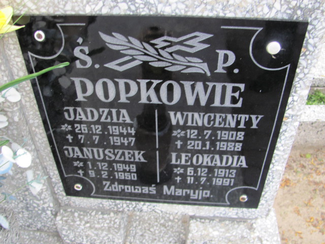 Jadwiga Popek 1944 Gniezno Bierzglinek - Grobonet - Wyszukiwarka osób pochowanych
