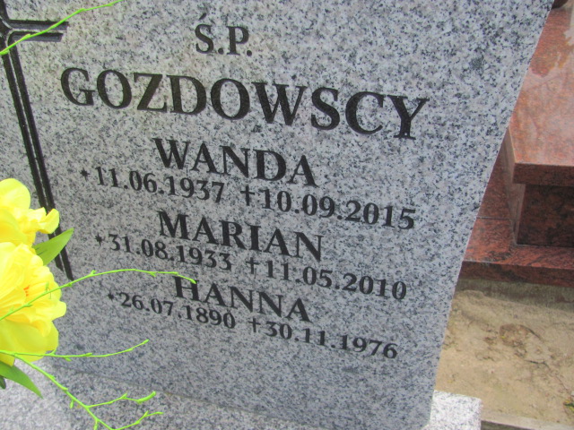 Marian Gozdowski 1933 Gniezno Bierzglinek - Grobonet - Wyszukiwarka osób pochowanych