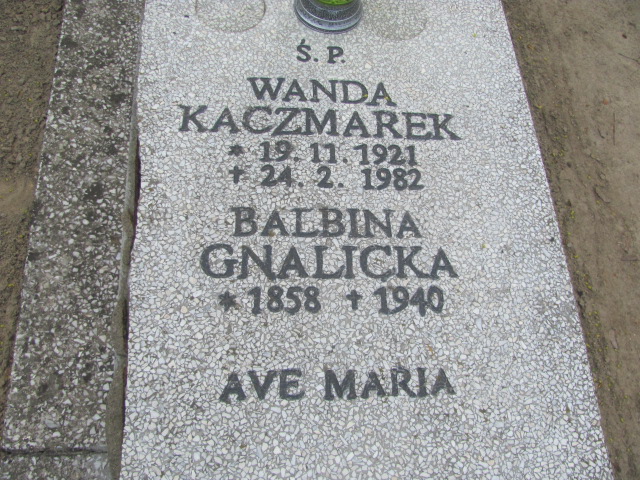 Balbina Gnalicka 1857 Gniezno Bierzglinek - Grobonet - Wyszukiwarka osób pochowanych