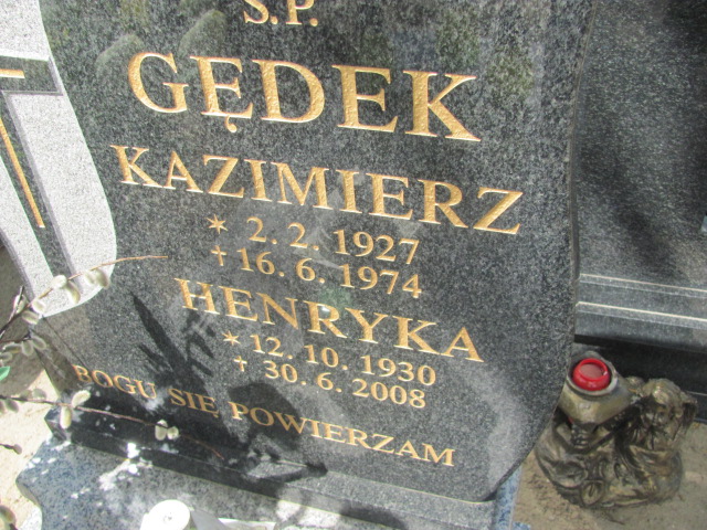 Henryk Gędek 1952 Gniezno Bierzglinek - Grobonet - Wyszukiwarka osób pochowanych