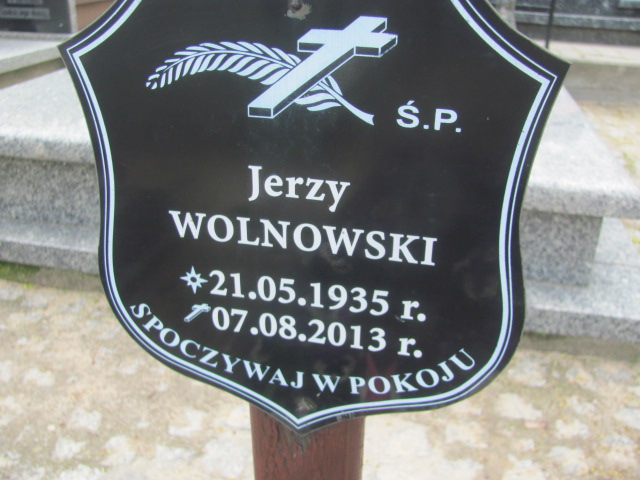Jerzy Wolnowski 1935 Gniezno Bierzglinek - Grobonet - Wyszukiwarka osób pochowanych