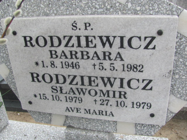 Barbara Rodziewicz 1946 Gniezno Bierzglinek - Grobonet - Wyszukiwarka osób pochowanych