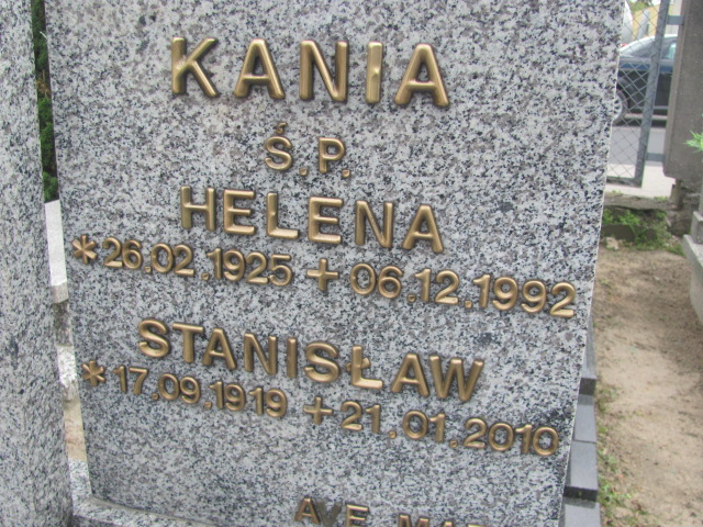 Grób Stanisław Kania